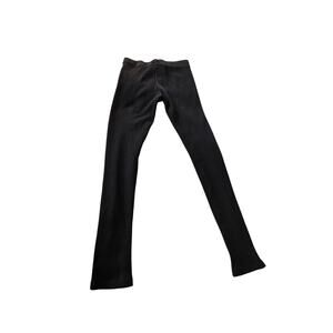 H&M Girls Black Ribbed Leggings, Size 10